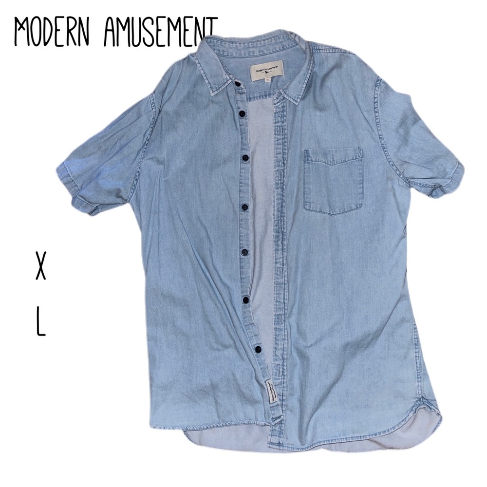 Men button up shirt sleeve xl